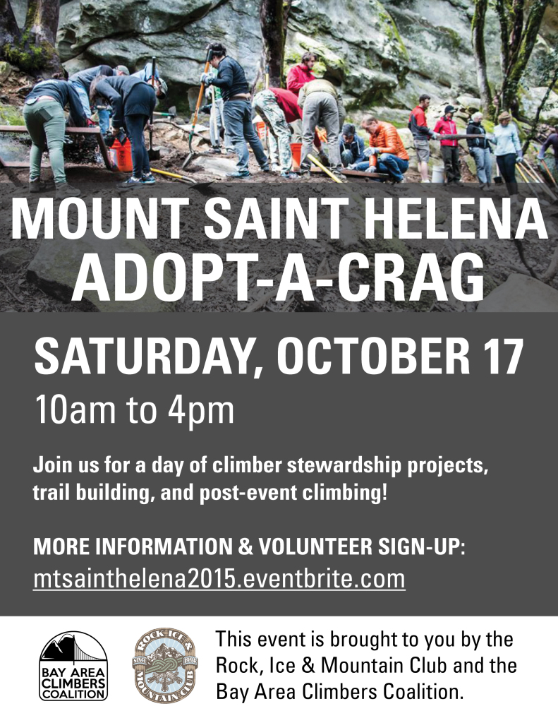 Mount Saint Helena 2015 - CleanUp Event Flyer 85x11